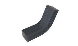Колено стока гофрированное Vortex Lite 76х102 мм PE RAL 7024 мокрый асфальт