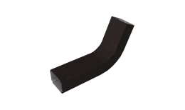 Колено трубы гофрированное Vortex Lite Matt 76х102 мм RAL 9005 черный