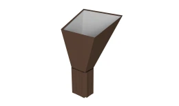 Воронка водосборная прямоугольная Vortex Lite Matt RAL 8017 шоколад