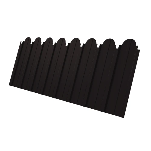 Профнастил C10A фигурный 0,5 Satin Matt RAL 9005 черный