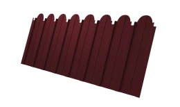 Профнастил C10A фигурный 0,45 PE-Double RAL 3005 красное вино